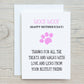 Mothers Day Card | ''Woof Woof'' Happy Mother's Day Card | Pet Card