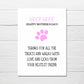 Mothers Day Card | ''Woof Woof'' Happy Mother's Day Card | Pet Card