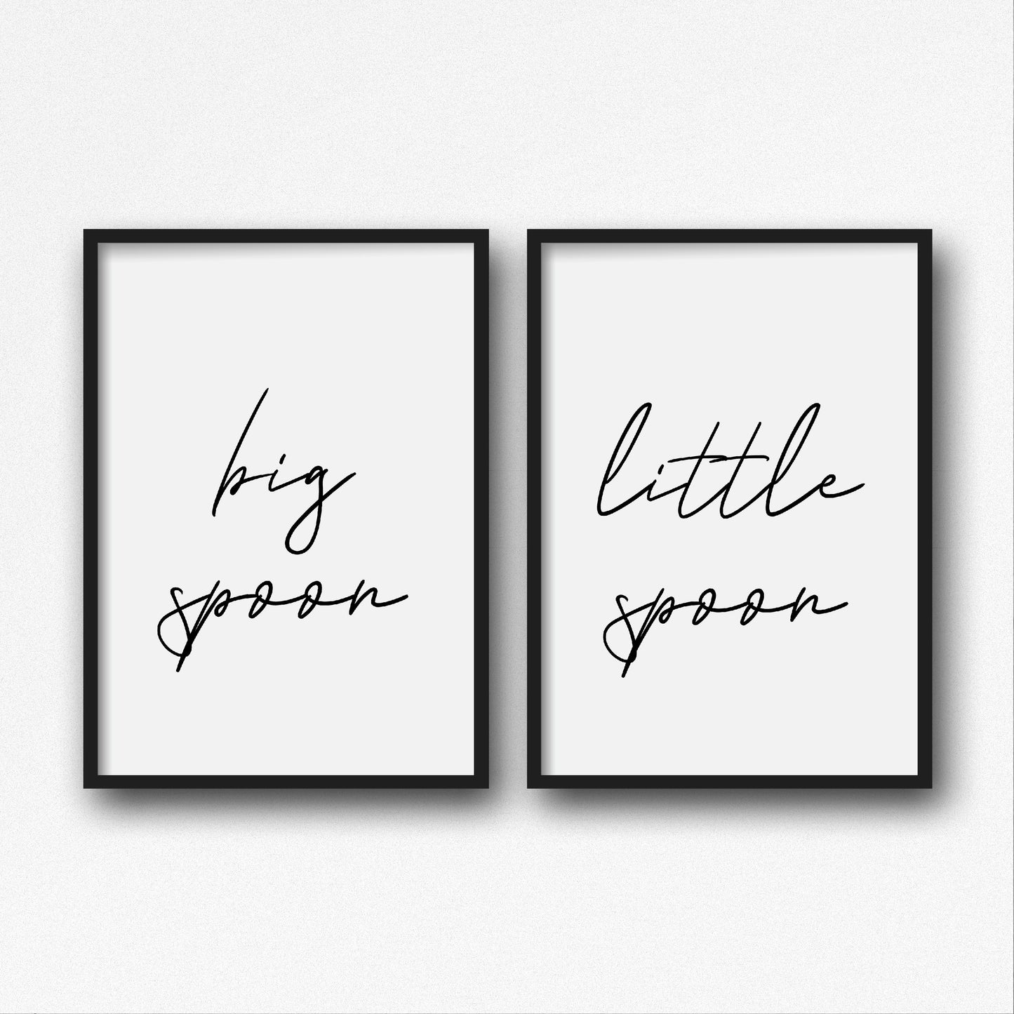 Bedroom Prints | Big Spoon, Little Spoon | Set Of 2 Prints