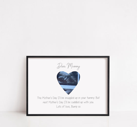Mothers Day Print | Dear Mummy Print | Mummy To Be Gift | Scan Photo Gift