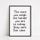 Quote Print | Stay Safe, Eat Cake | Funny Print