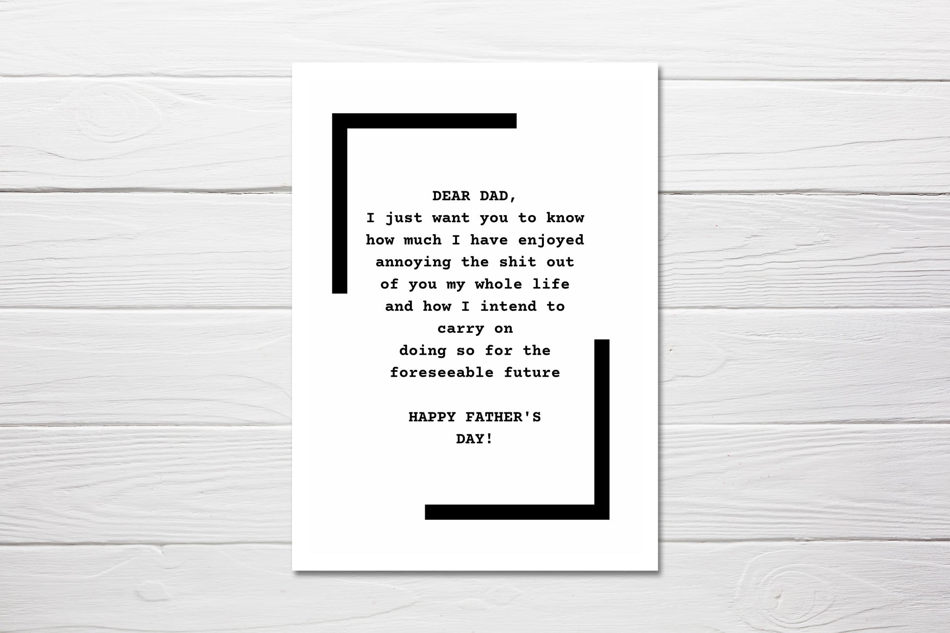 Fathers Day Card | Dear Dad | Funny Card - Dinky Designs