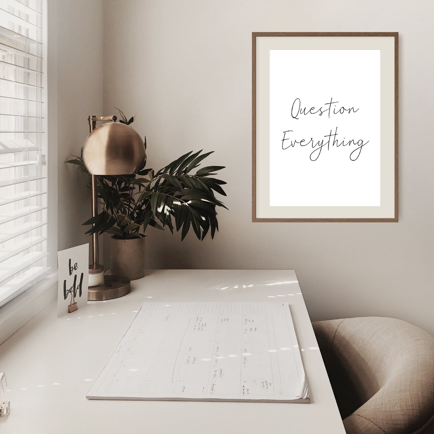 Quote Print | Question Everything | Positive Print | Motivational Print