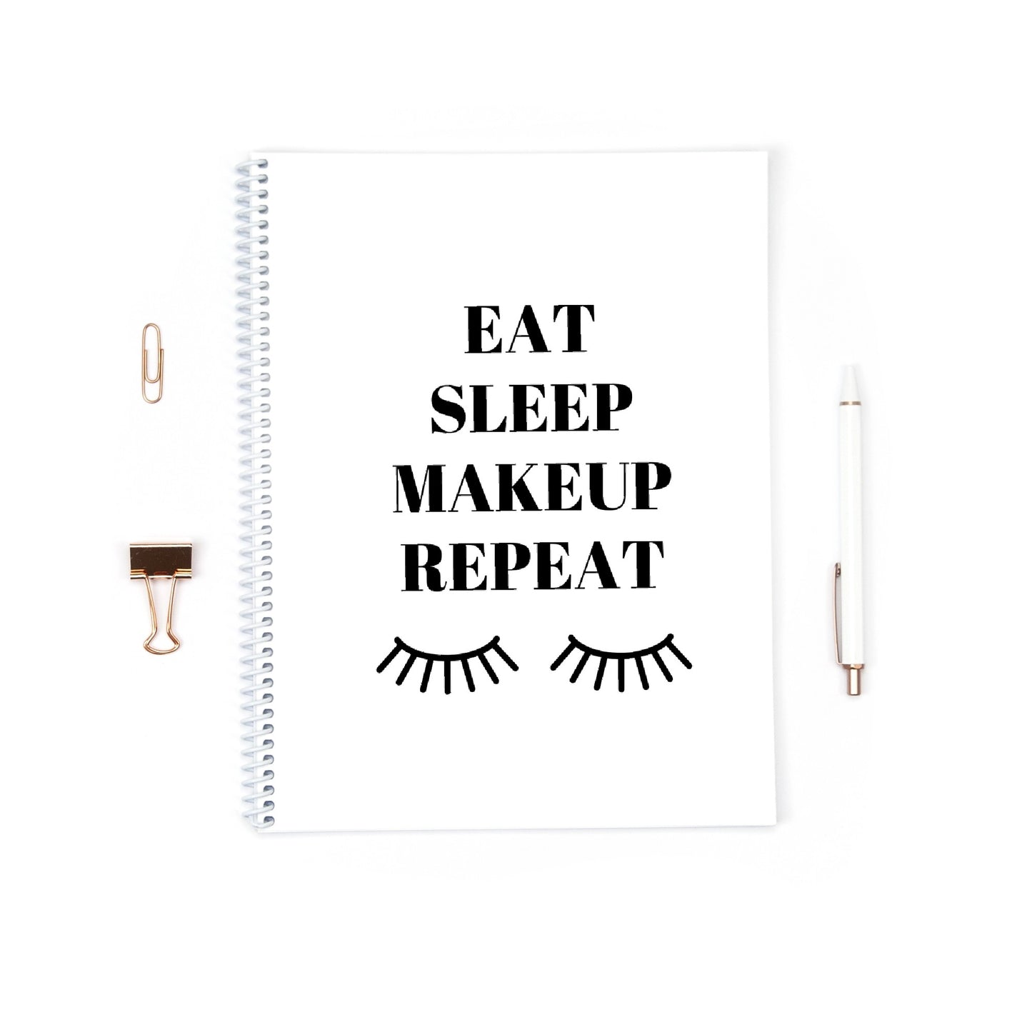 Quote Notebook | Eat Sleep Makeup Repeat Notebook | Makeup Notebook | Notebook Gift