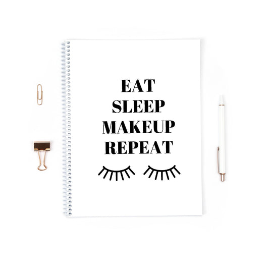 Quote Notebook | Eat Sleep Makeup Repeat Notebook | Makeup Notebook | Notebook Gift