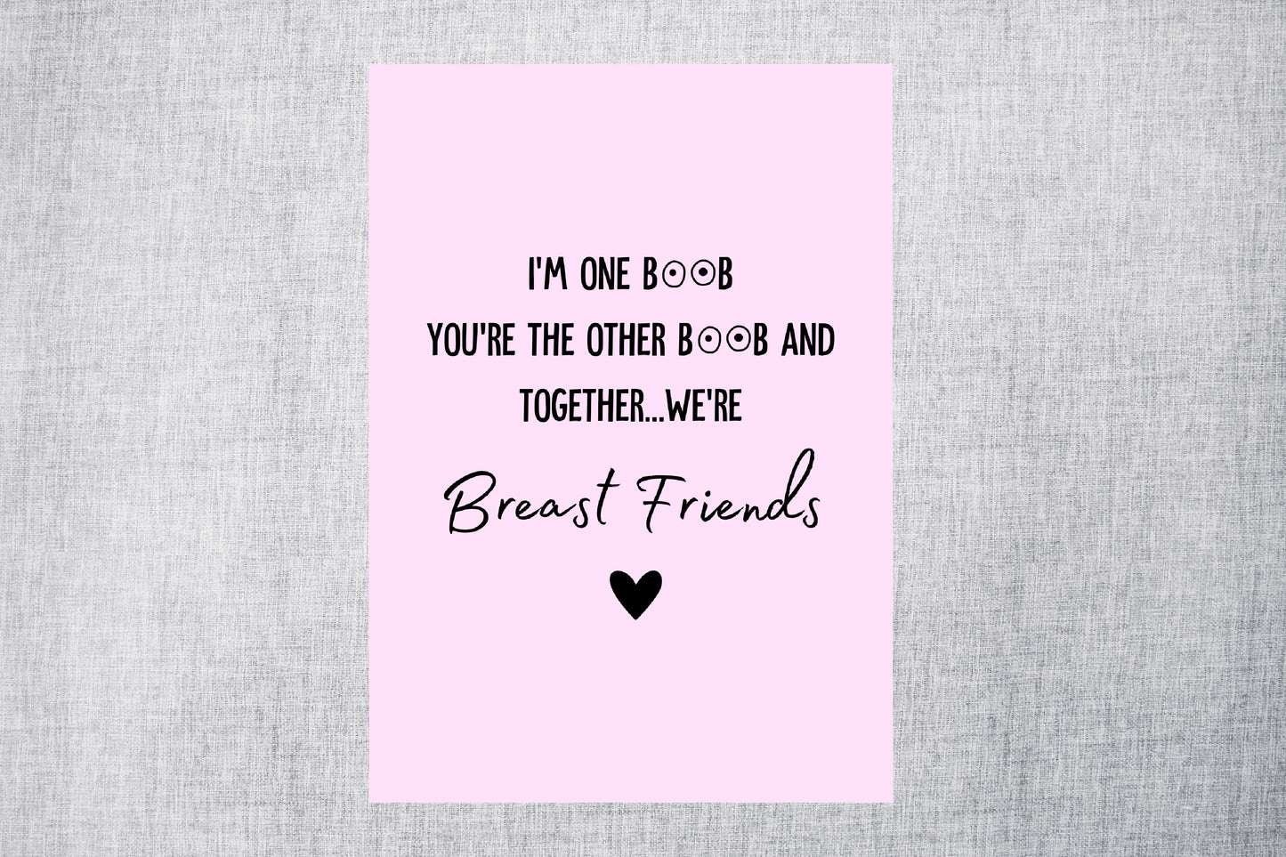 Friend Card | Breast Friends | Birthday Card | Funny Card | Miss You Card