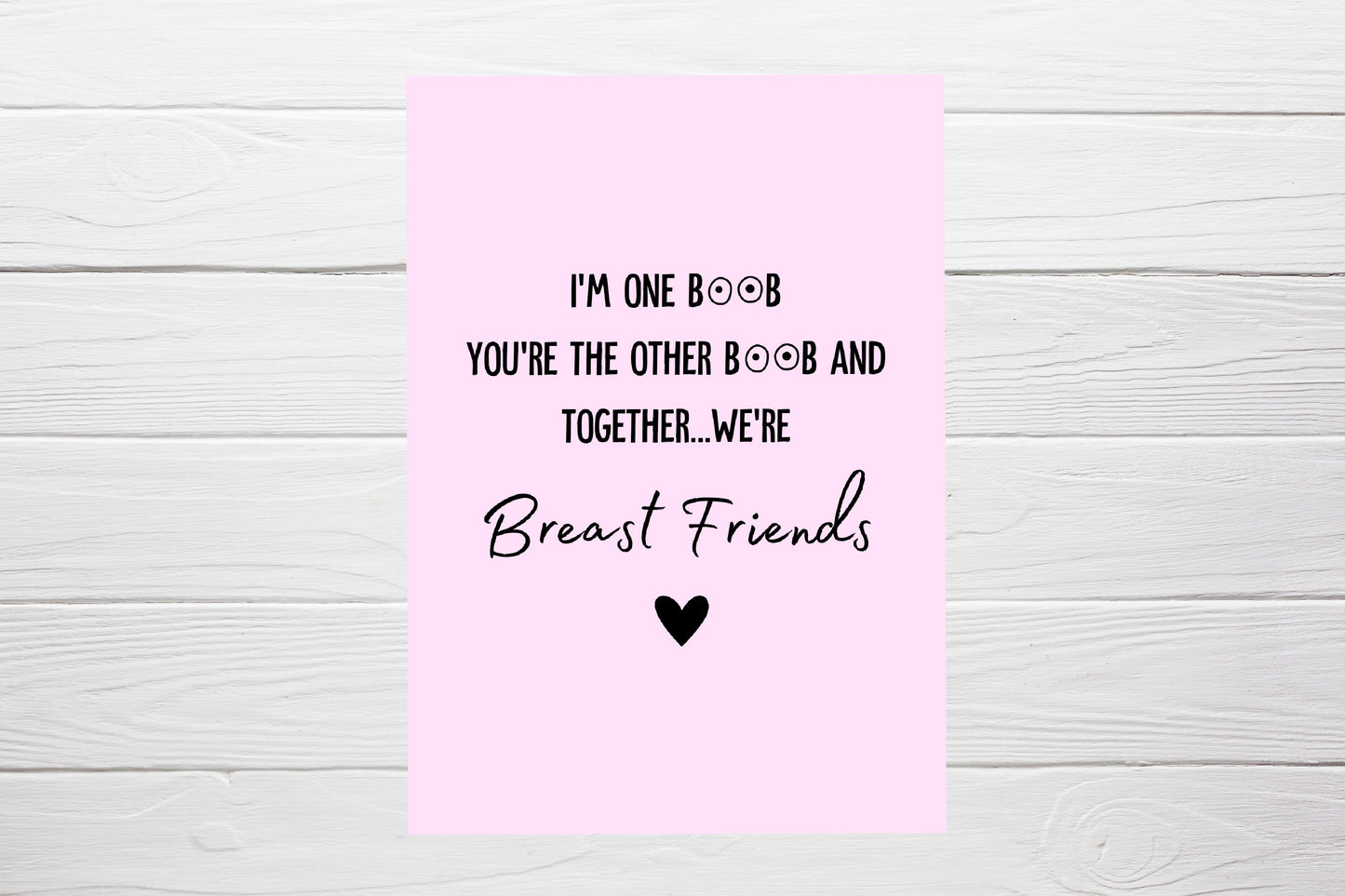 Friend Card | Breast Friends | Birthday Card | Funny Card | Miss You Card