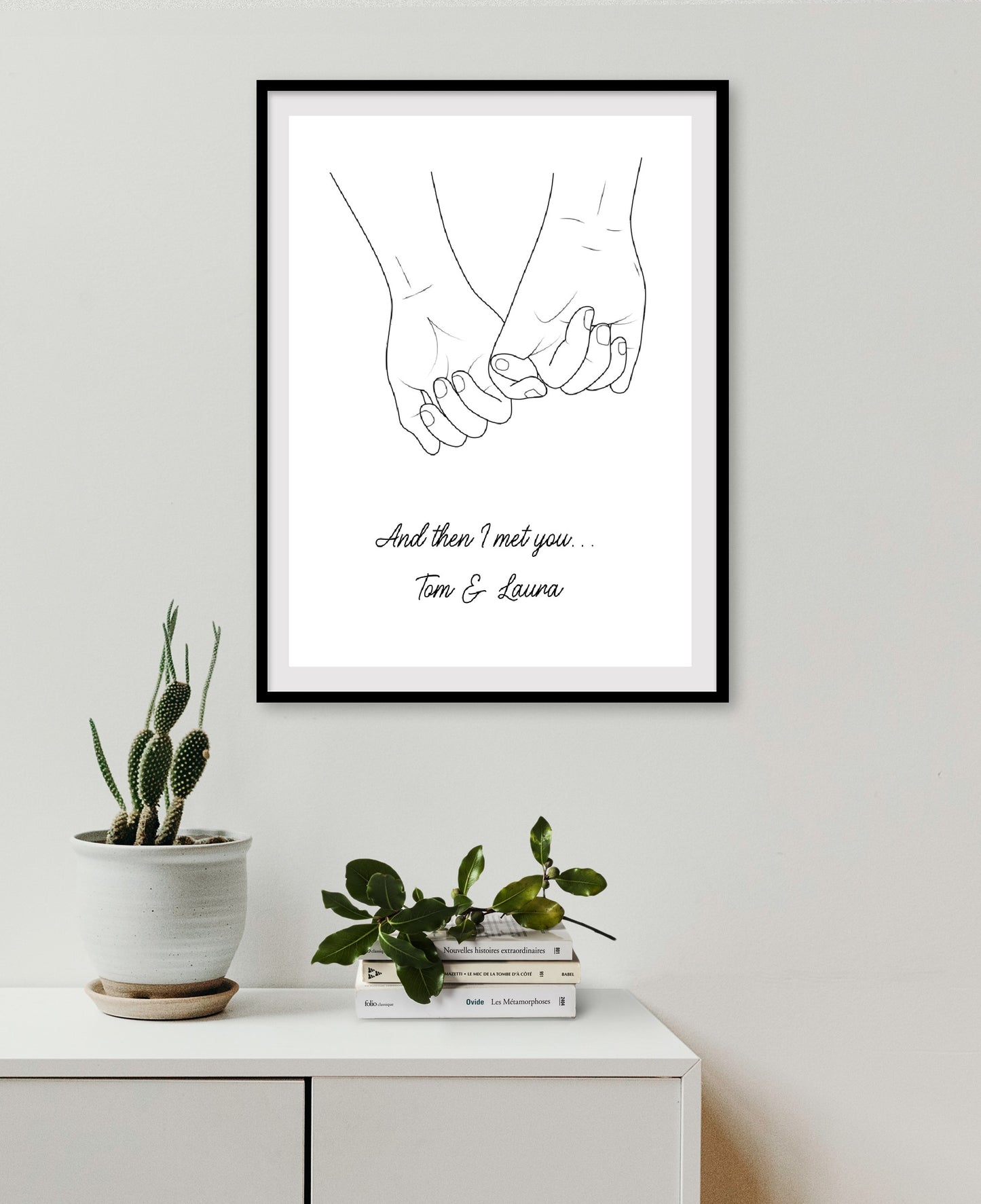 Couples Print | And Then I Met You | Personalised Print | Anniversary Print | Valentines Day Print