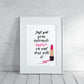 Quote Print | Just Put Your Favourite Lipstick On And Deal With It | Makeup Print | Salon Print