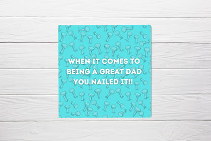 Fathers Day Card | Dad, You Nailed It | Funny Card