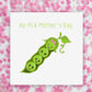 Mothers Day Card | Ha-pea Mother's Day Family Card | Cute Card (Design 1)
