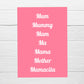 Mothers Day Card | Mum Mummy Mama Ma Mama Mother Mamacita | Cute Card