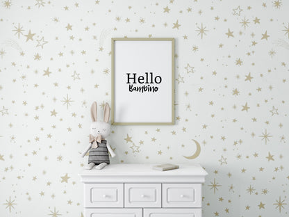 Nursery Print | Hello Bambino | Quote Print