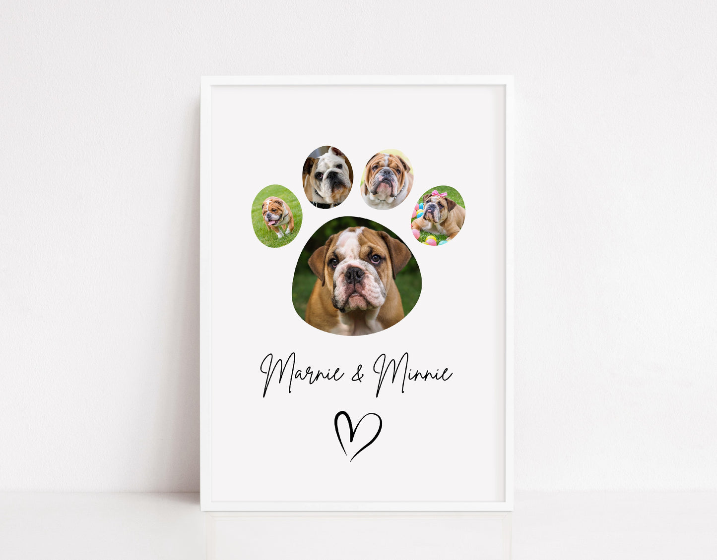 Pet Print | Photo Paw Print | Family Print | Pet Gift | Personalised Print