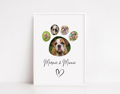 Pet Print | Photo Paw Print | Family Print | Pet Gift | Personalised Print