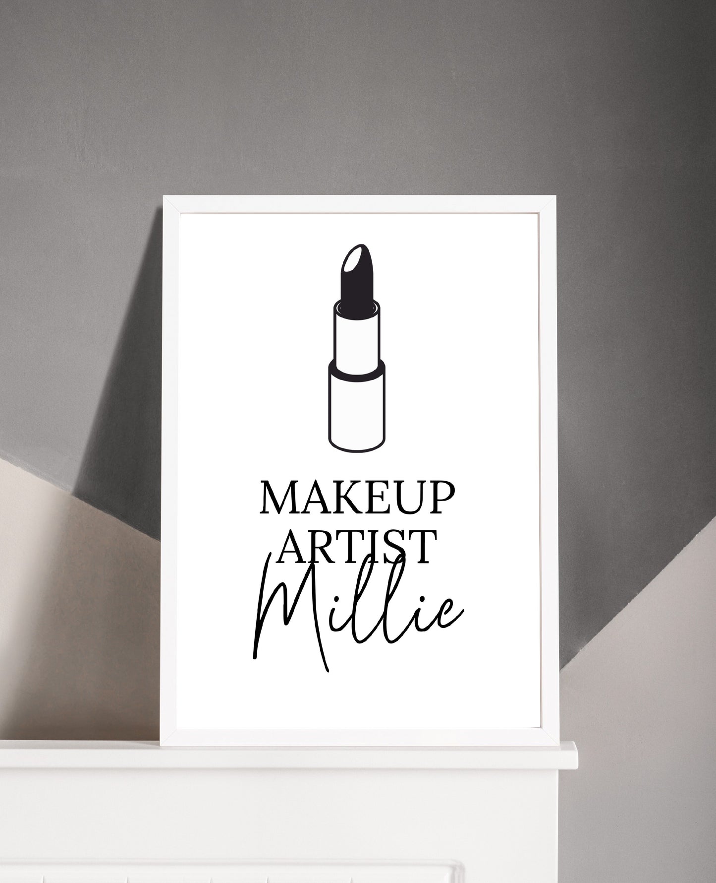Personalised Salon Lipstick Print | Job Role | Makeup Artist | Makeup Print | Makeup Studio Print