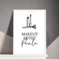 Personalised Salon Makeup Brushes Print | Job Role | Makeup Artist | Makeup Print | Makeup Studio Print