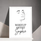 Personalised Salon Face Print | Job Role | Makeup Artist | Makeup Print | Makeup Studio Print