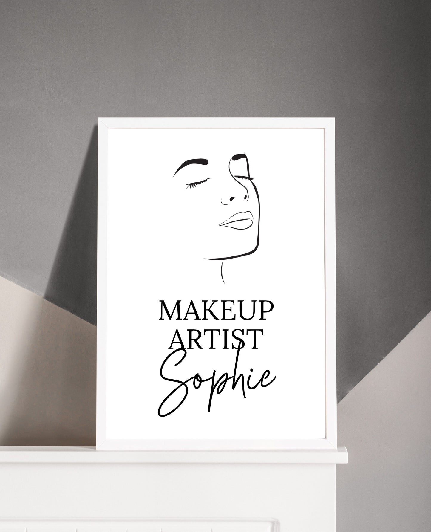 Personalised Salon Face Print | Job Role | Makeup Artist | Makeup Print | Makeup Studio Print