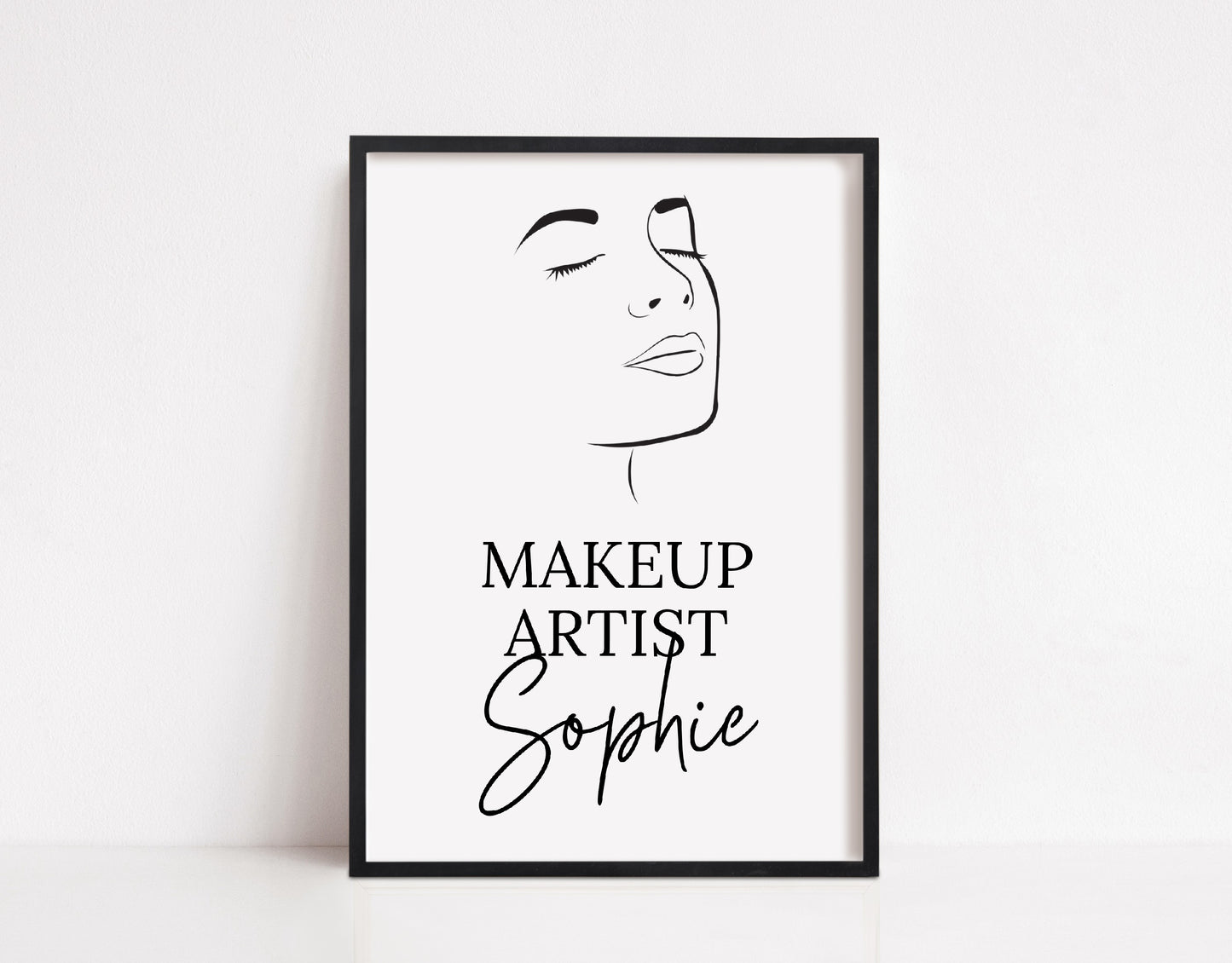 Personalised Salon Face Print | Job Role | Makeup Artist | Makeup Print | Makeup Studio Print