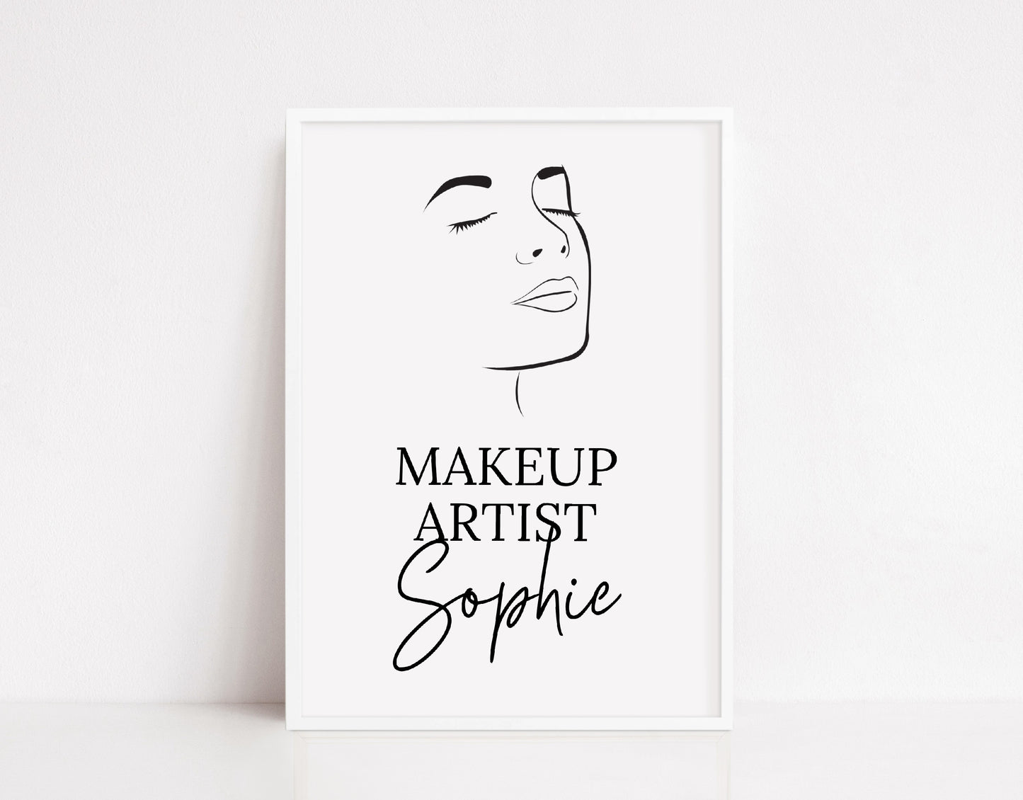 Personalised Salon Face Print | Job Role | Makeup Artist | Makeup Print | Makeup Studio Print