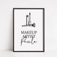 Personalised Salon Makeup Brushes Print | Job Role | Makeup Artist | Makeup Print | Makeup Studio Print