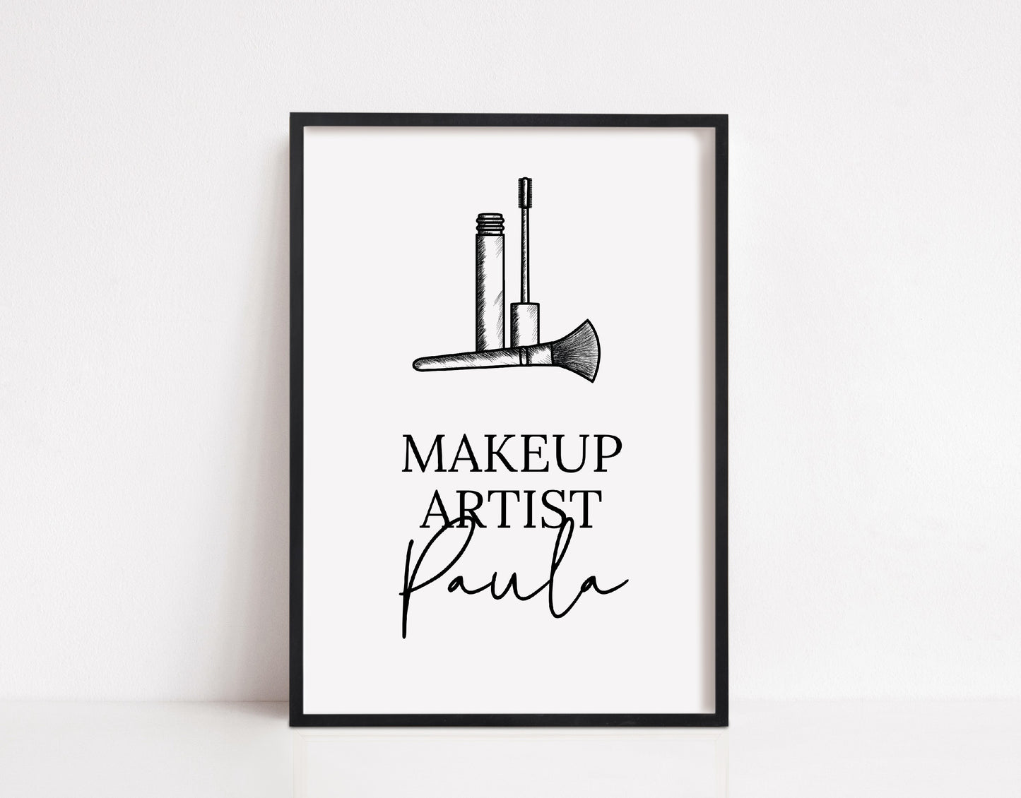 Personalised Salon Makeup Brushes Print | Job Role | Makeup Artist | Makeup Print | Makeup Studio Print
