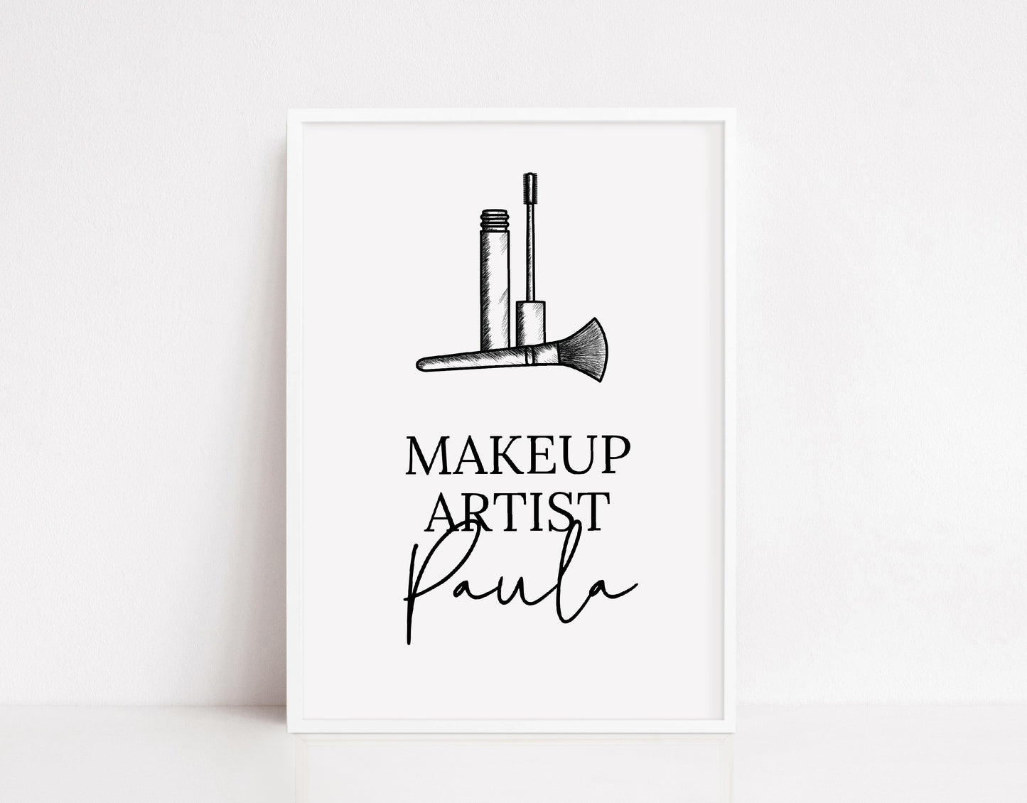 Personalised Salon Makeup Brushes Print | Job Role | Makeup Artist | Makeup Print | Makeup Studio Print