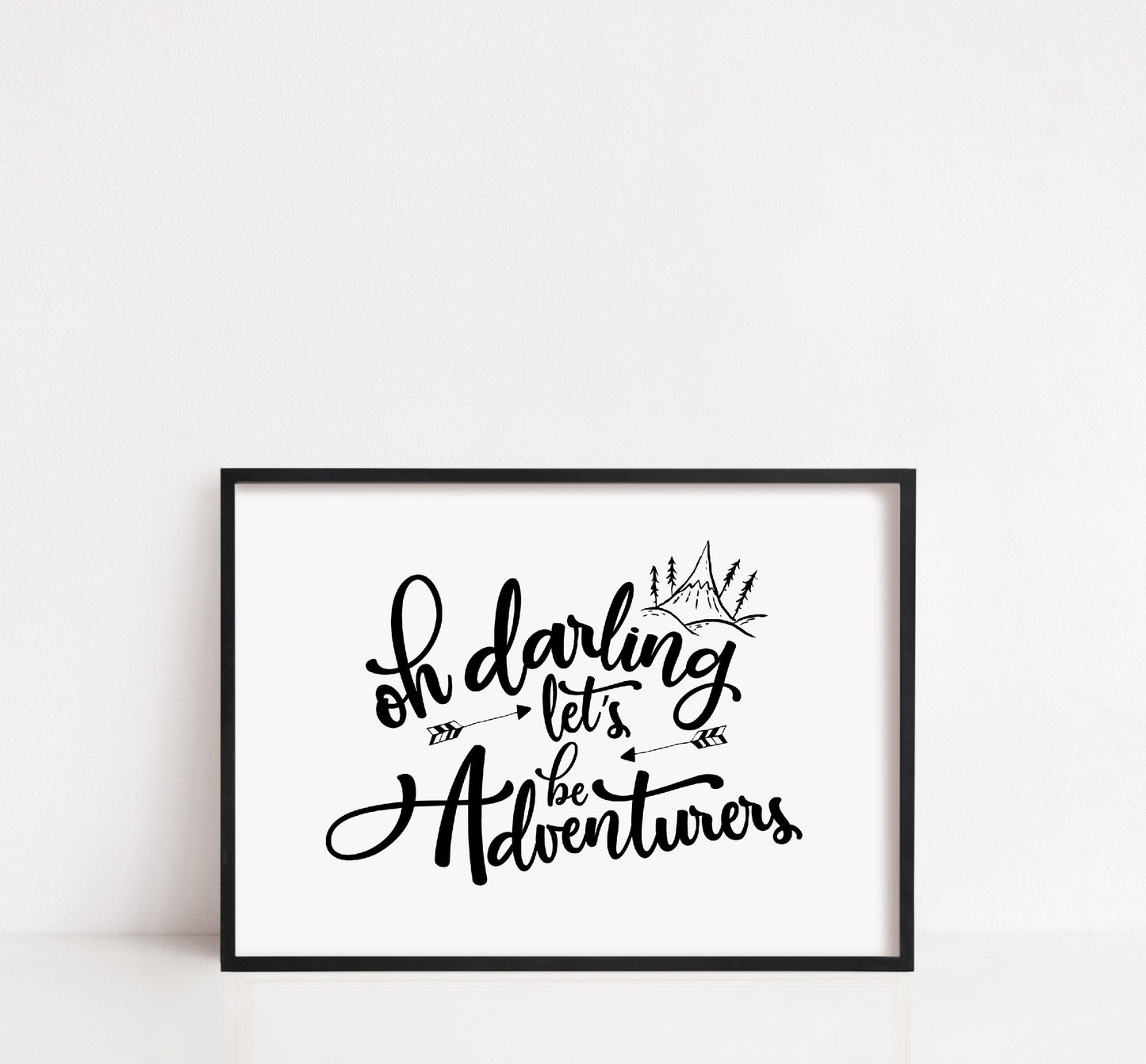Children's Prints | Oh Darling, Let's Be Adventurous | Kids Print | Bedroom Print | Nursery Print | Quote Print