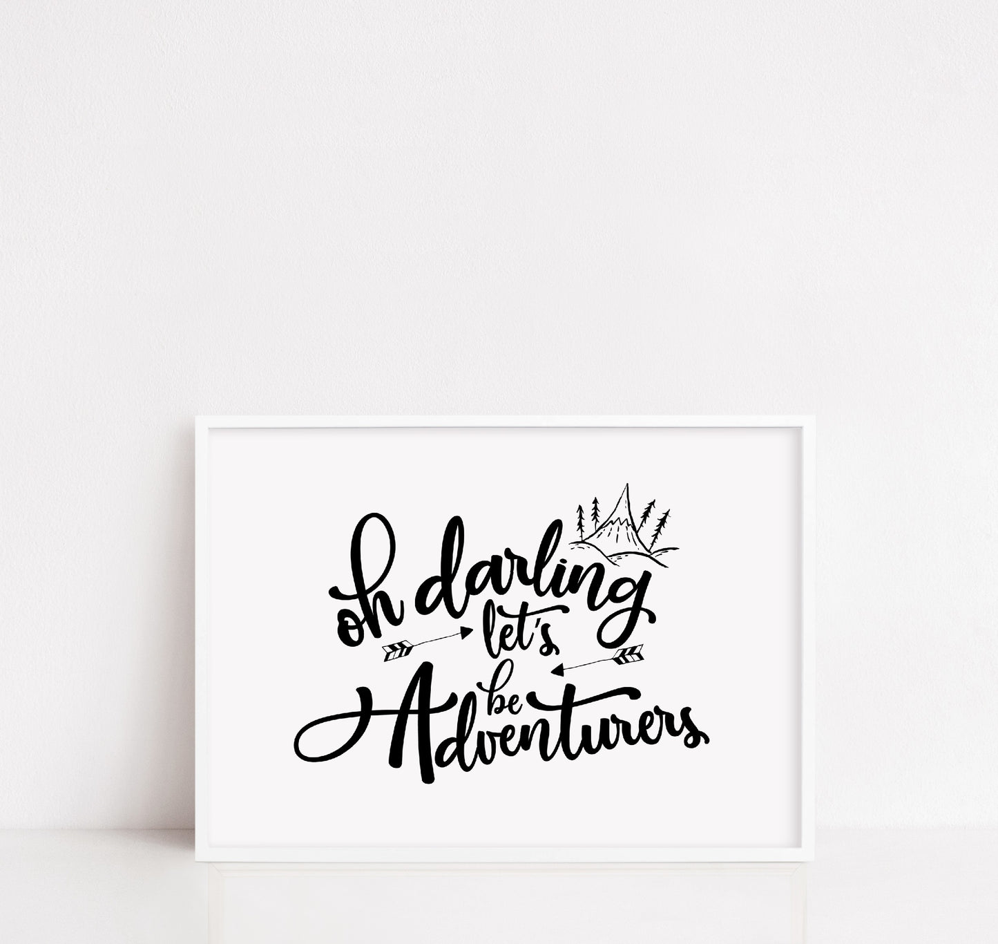 Children's Prints | Oh Darling, Let's Be Adventurous | Kids Print | Bedroom Print | Nursery Print | Quote Print