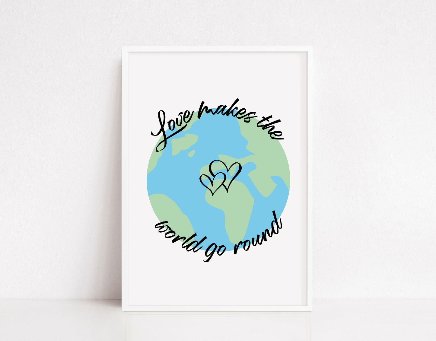 Quote Print | Love Makes The World Go Round | Love Print