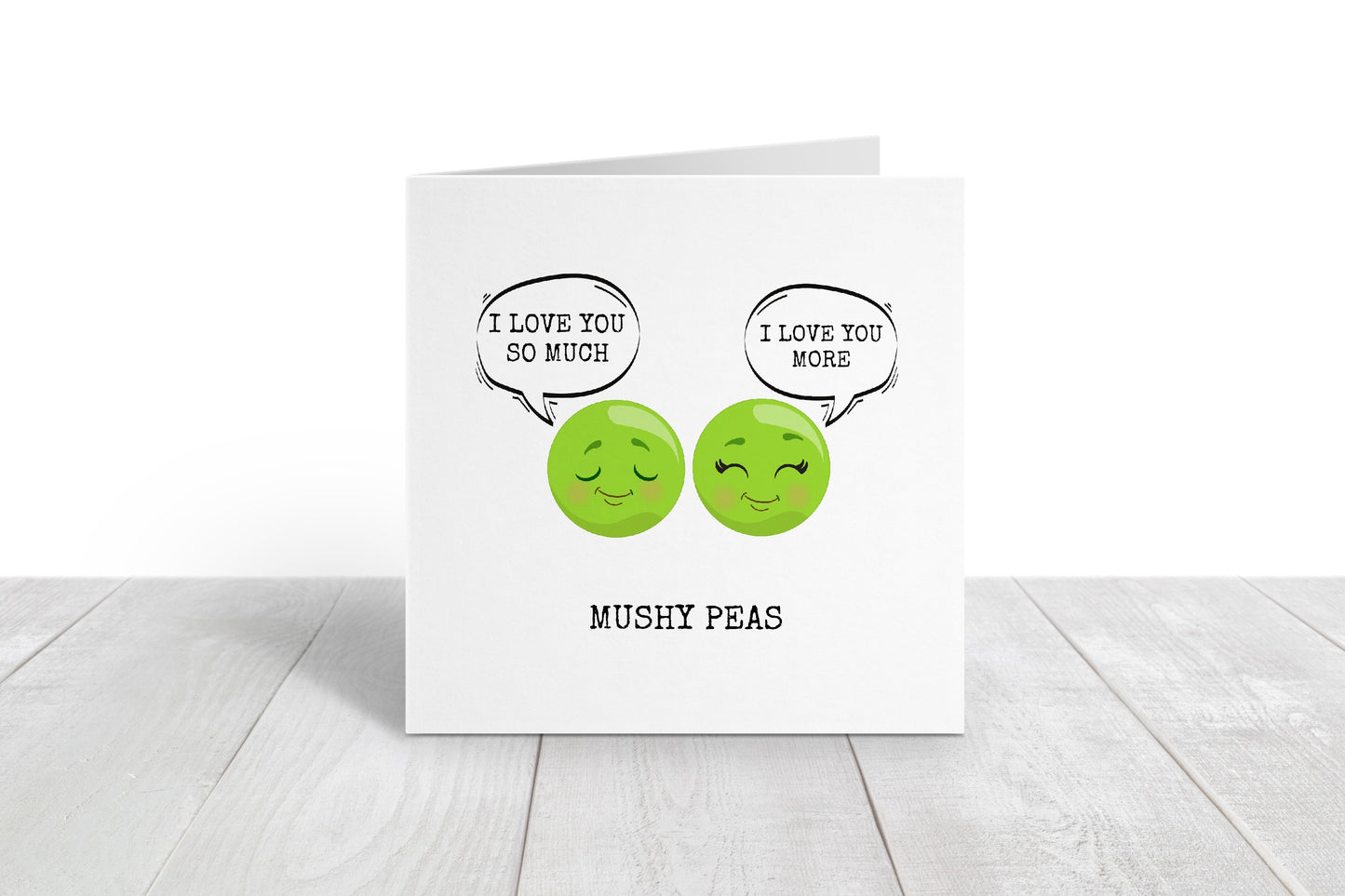 Valentines Day Card Card | Anniversary Card | Mushy Peas |  Cute Couples Card | Love You Card