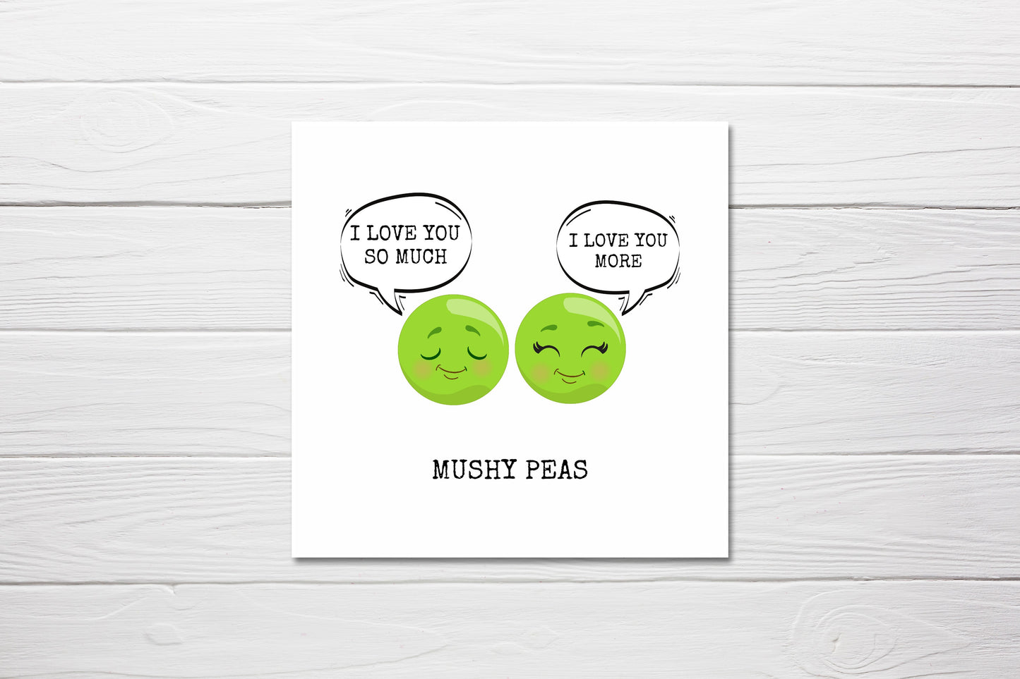 Valentines Day Card Card | Anniversary Card | Mushy Peas |  Cute Couples Card | Love You Card