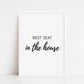Bathroom Print | Best Seat In The House | Funny Print