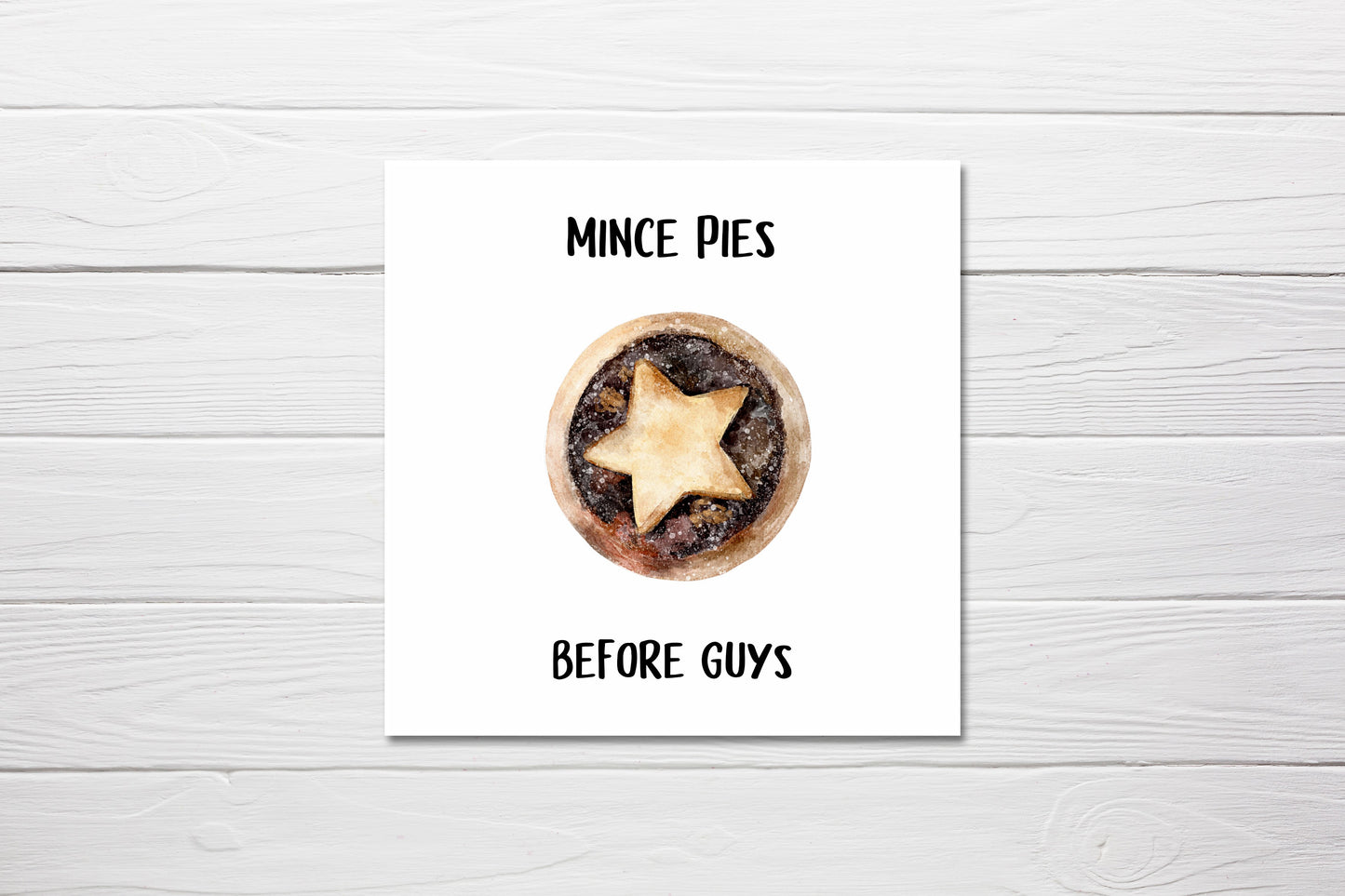 Christmas Card | Mince Pies Before Guys | Funny Christmas Card | Pack Of 10
