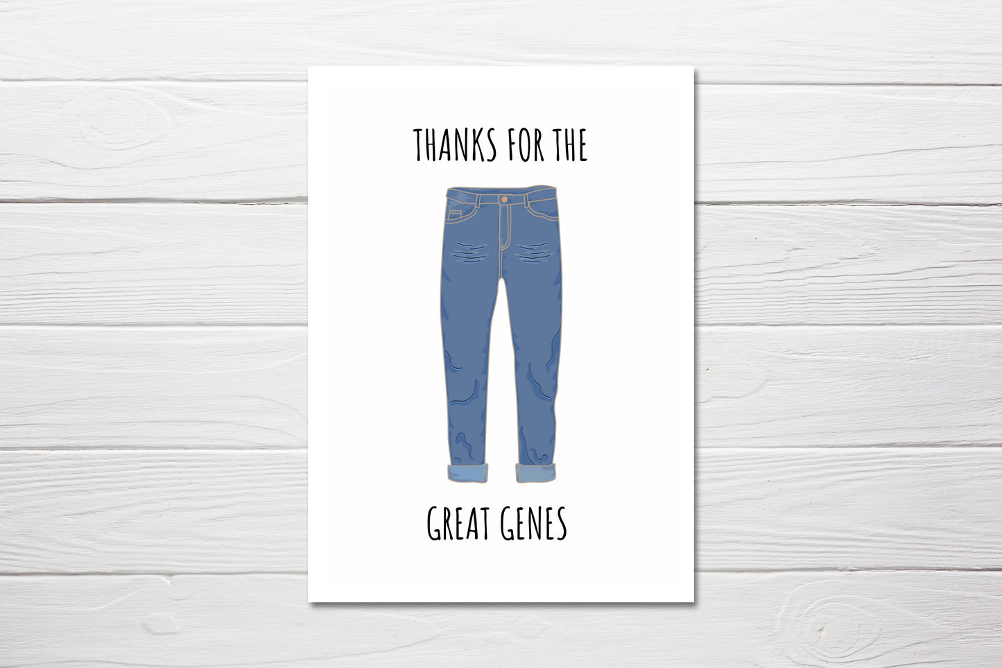 Mothers Day Card | Thanks For The Great Genes | Funny Card