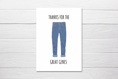 Mothers Day Card | Thanks For The Great Genes | Funny Card