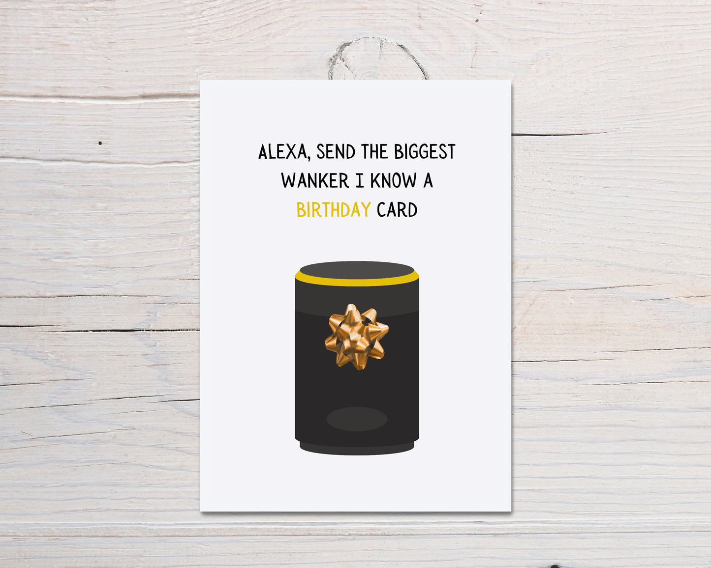 Birthday Card | Alexa, Send The Biggest Wanker I Know A Birthday Card | Funny Card