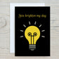 Thank You Card | You Brighten My Day | Cute Card | Funny Card