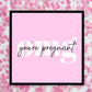 Baby Shower Card | OMG You're Pregnant | Congratulations Card