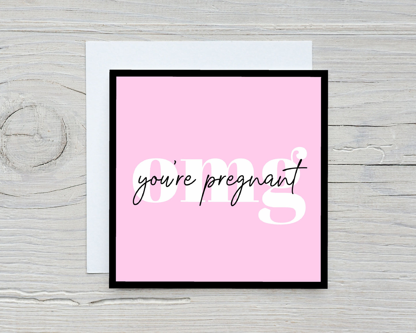 Baby Shower Card | OMG You're Pregnant | Congratulations Card