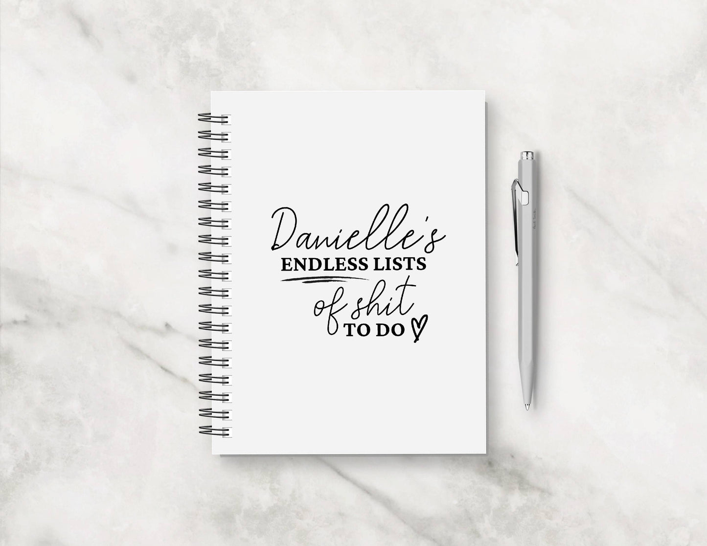 Funny Notebook | Endless Lists Of Shit To Do | Personalised Notebook Gift
