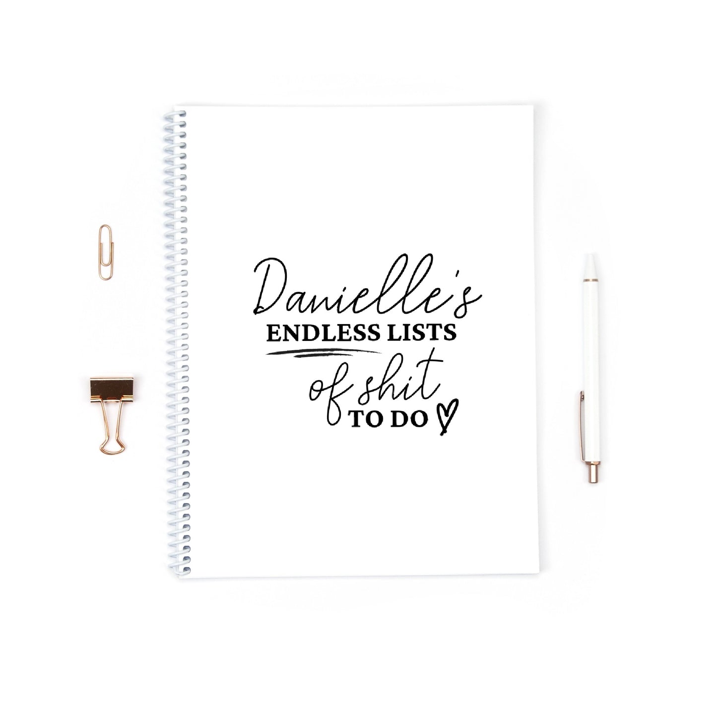 Funny Notebook | Endless Lists Of Shit To Do | Personalised Notebook Gift