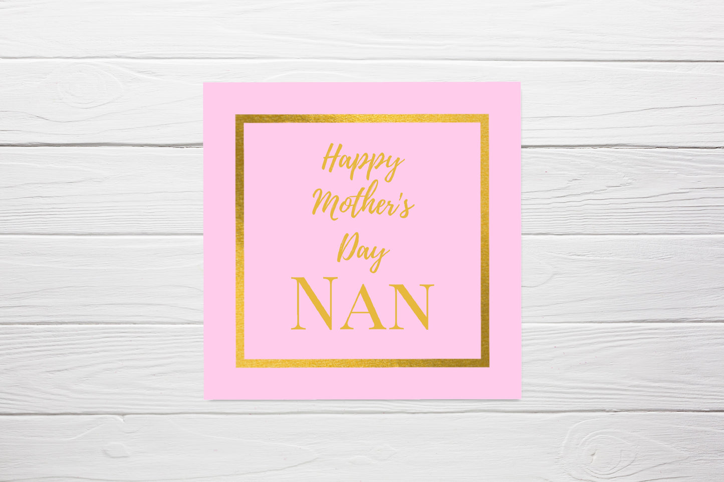 Mother's Day Card | Happy Mother's Day Nan | Pink Card | Cute Card
