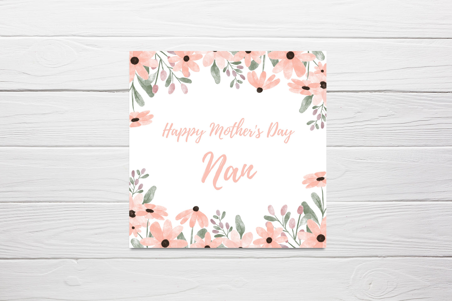 Mother's Day Card | Happy Mother's Day Nan | Floral Card | Cute Card