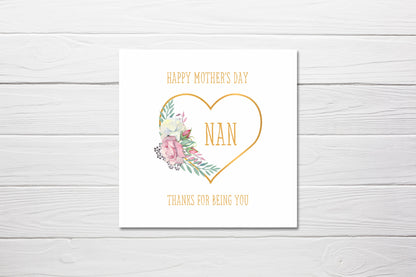 Mother's Day Card | Happy Mother's Day Nan | Cute Card