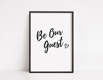 Home Print | Be Our Guest | House Prints | Wall Art | Quote Print