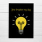 Thank You Card | You Brighten My Day | Cute Card | Funny Card