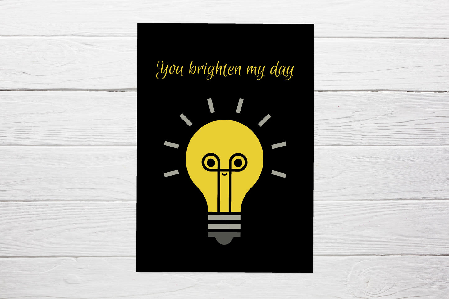 Thank You Card | You Brighten My Day | Cute Card | Funny Card