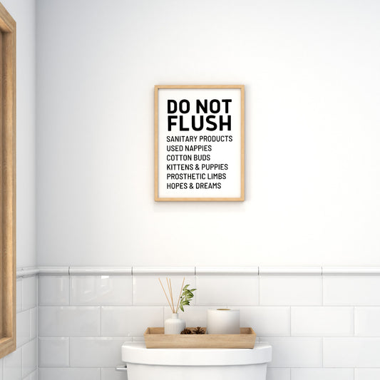 Bathroom Print | Do Not Flush | Funny Print